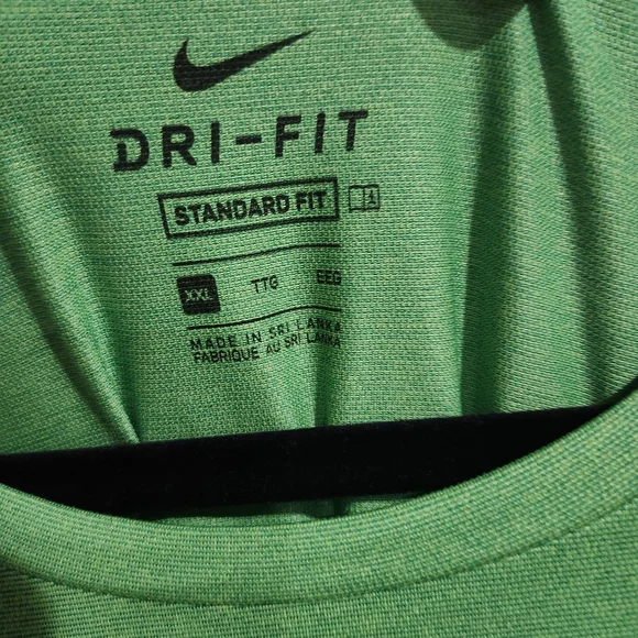 Nike Men’s Green Dri-FIT Performance T-Shirt Size XXL - Picture 2 of 4